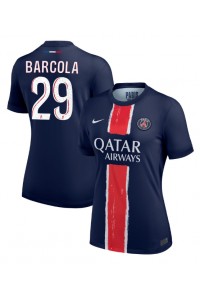 Paris Saint-Germain Bradley Barcola #29 Fotballdrakt Hjemme Klær Dame 2024-25 Korte ermer